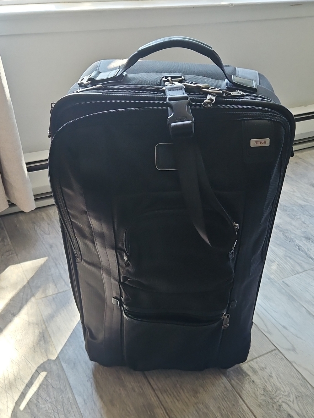 Tumi Black Wheeled Garment Bag with Top Handle